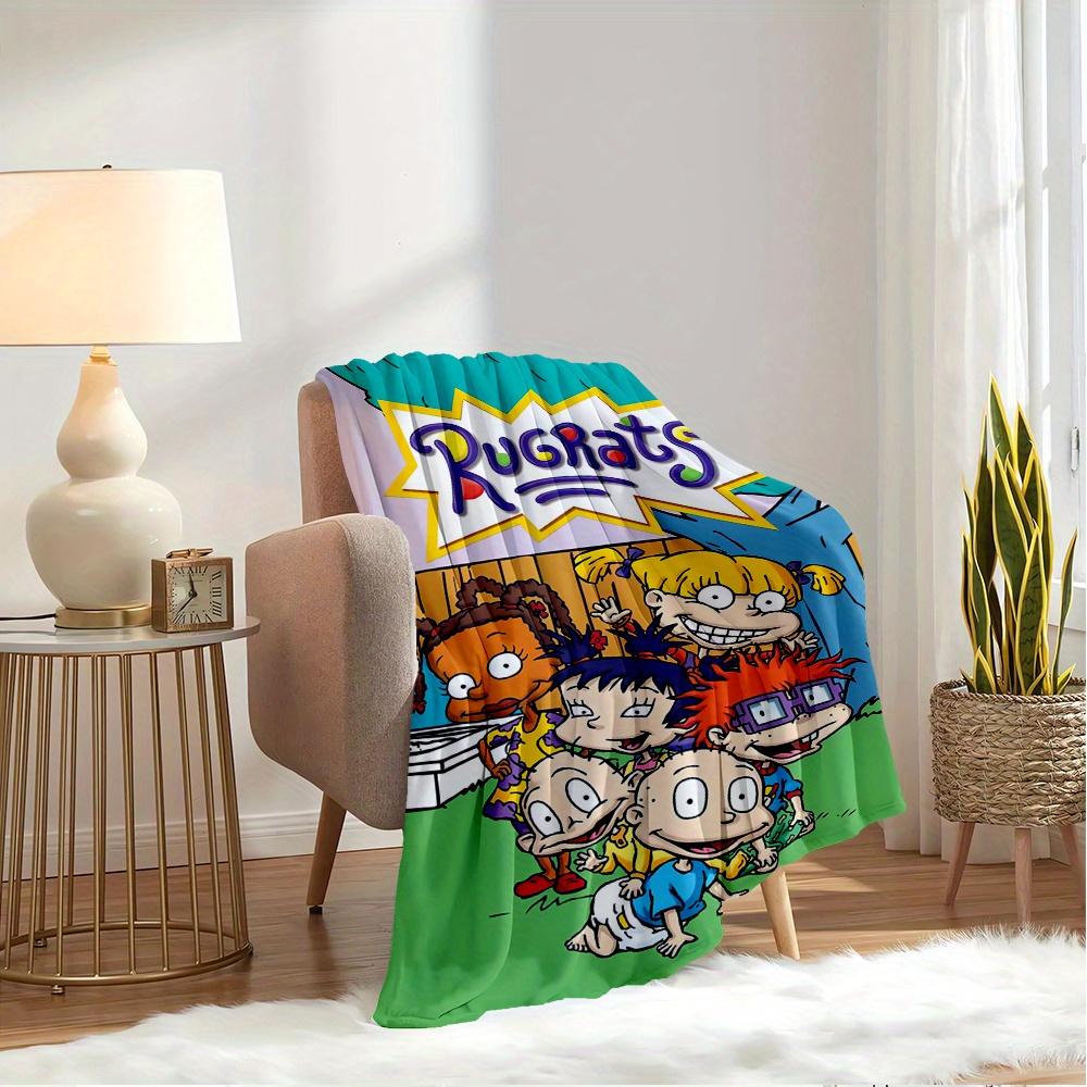 1pc Rugrats,babies,cartoonDigital Print Fleece Blanket - Contemporary Style, Suitable for All Seasons, Perfect for Home, Travel, or Camping