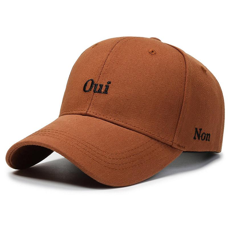Oui Letters Embroidery Non Duck Cap Girl Spring Autumn Outdoor Running Sports