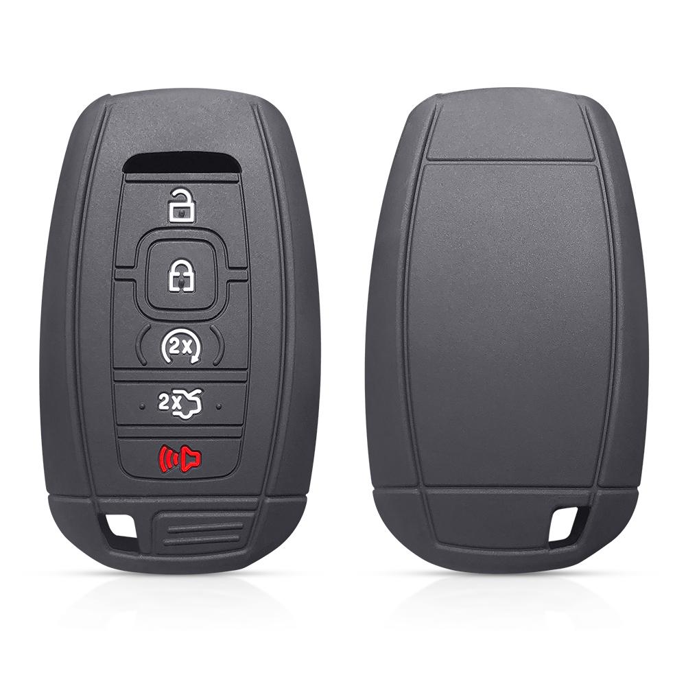 

For Lincoln Continental MKC MKZ MKX Navigator Nautilus Aviator Corsair 2017 2018 2019 2022 Silicone Car Keychain Key Case Cover