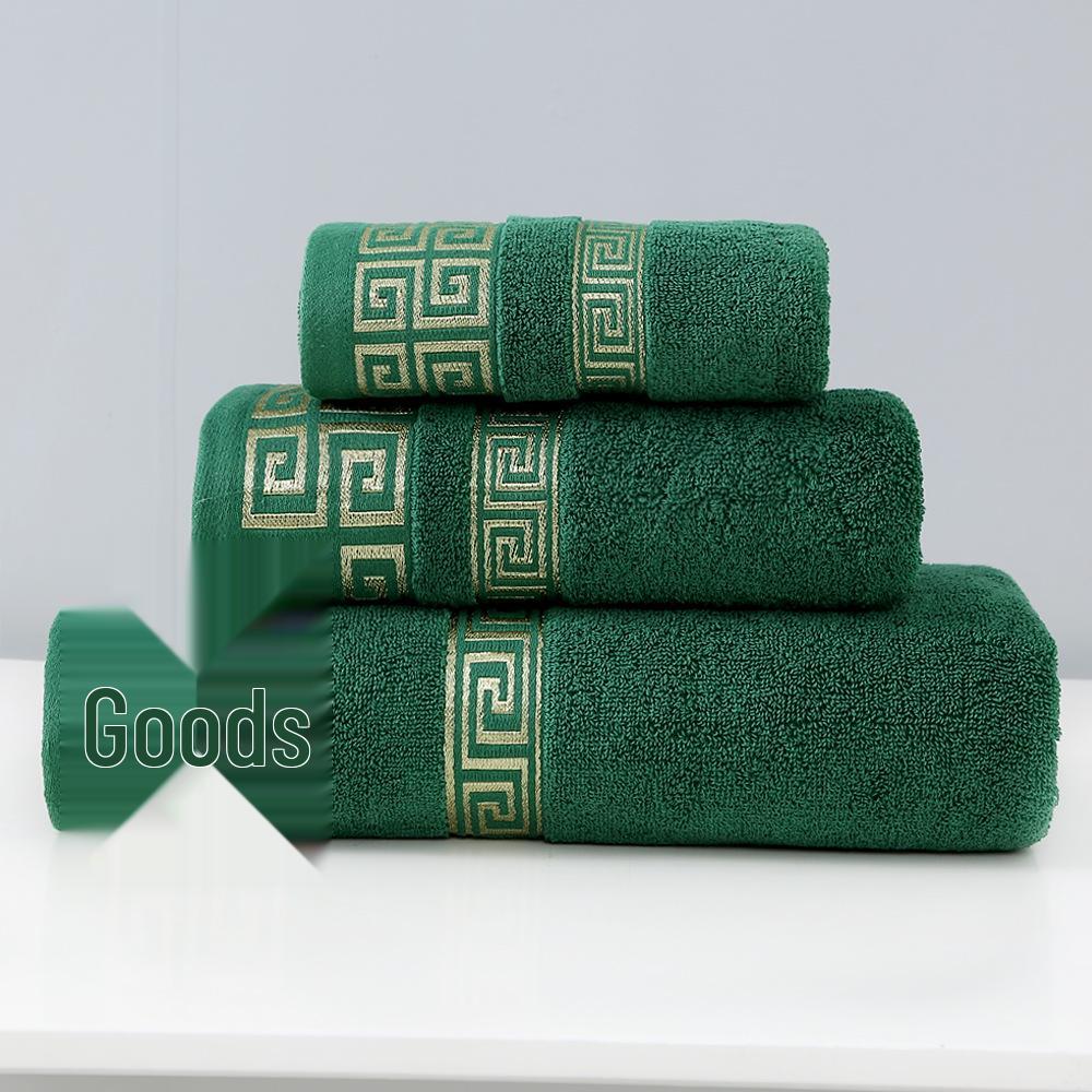 Pure Cotton Solid Color Bath Towel - Thick and Individually Packaged