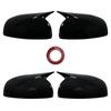 2 PCS For Skoda Fabia 2008-2014 Rearview Side Mirror Cover Cap Glossy Black /Carban Car Mirror Cover Accessories