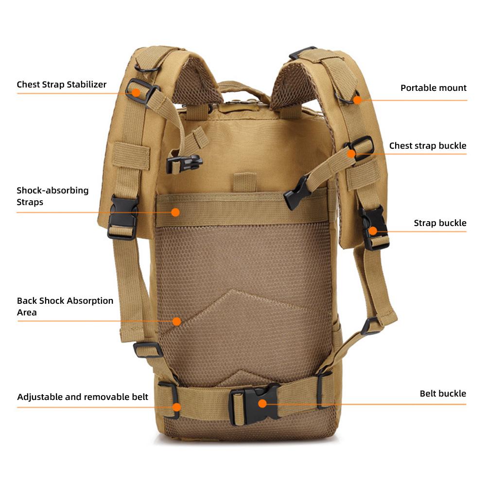 Outdoor Sports Multi-function Camouflage Backpack Tactical Fan Mountaineering Hiking Bag Shoulder Actical Backpack