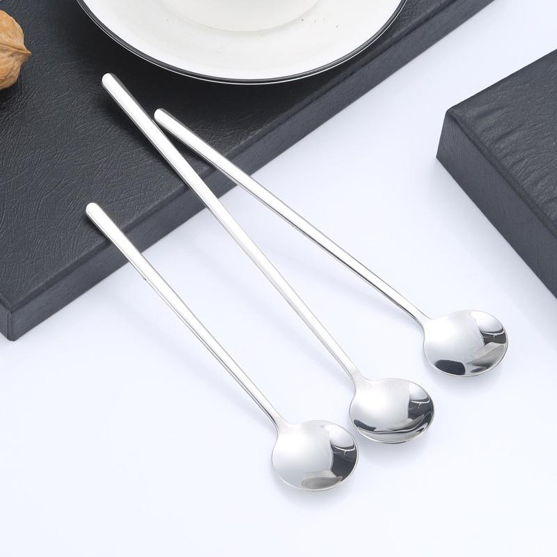 5Pcs Small Coffee Spoon Stainless Steel Round Dessert Spoon (BPA Free, No FDA Certificate)