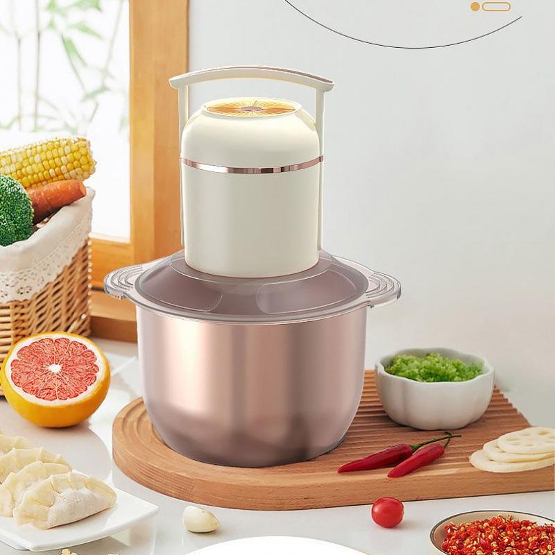 Stainless Steel Electric Meat Grinder & Vegetable Chopper - Multifunctional Household Food Processor
