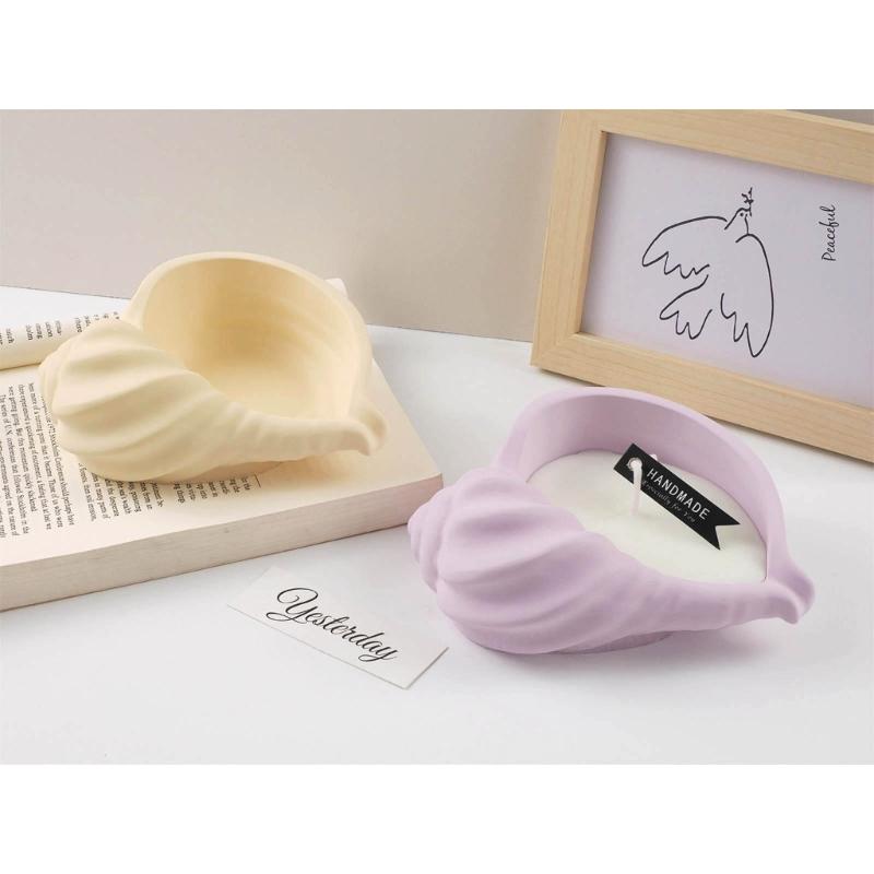 Versatile Candle Mold Conch Shaped Silicone Mold lNon-stick Easy To Mold for Making Candle Plaster Home Decorations
