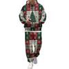 Men's Casual Sweatshirt Set with Pattern for Fall and Winter