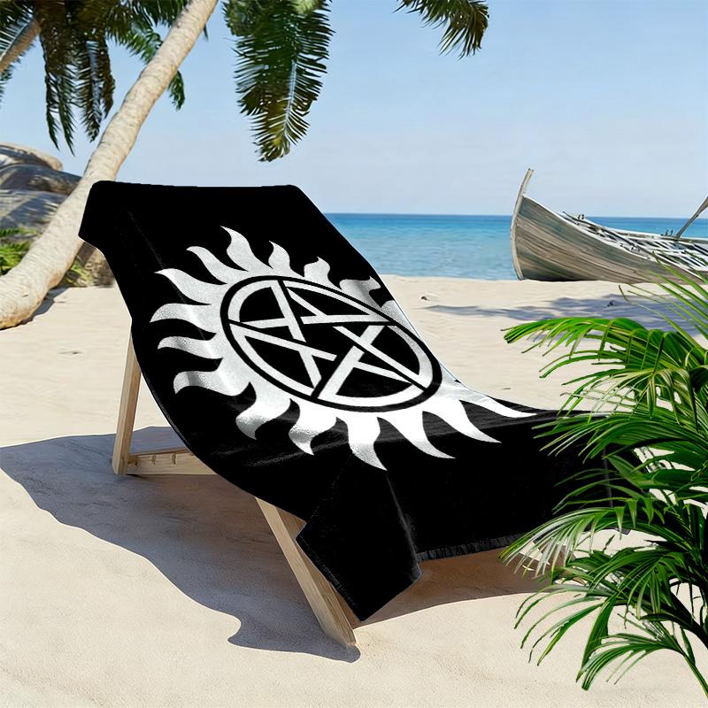 Wizard Magic & Witch Spell 2D Flat Print Beach Towel, Large Soft Quick Dry Towel for Beach Camping SwimmingZSTJ0915391