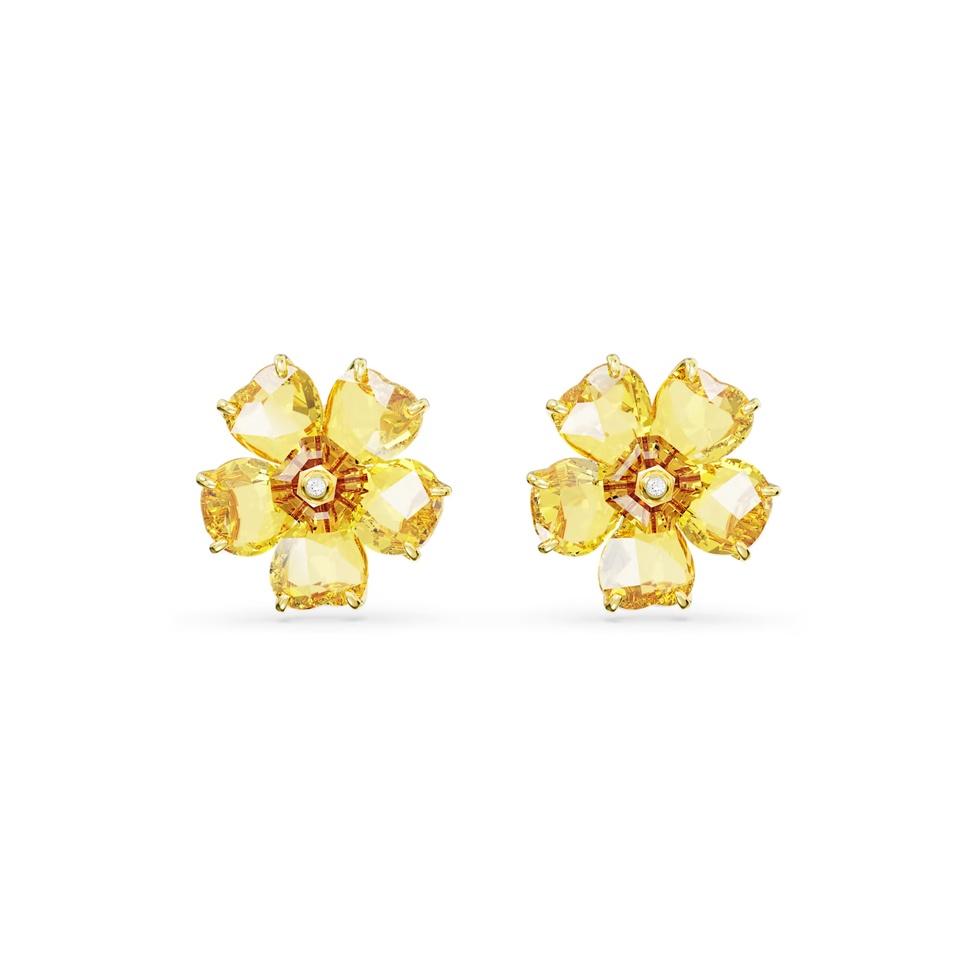 

Swarovski Florere Fashion Trend Exquisite Flower Earrings Women earrings Yellow Gold 5650571 Box (Random Color)
