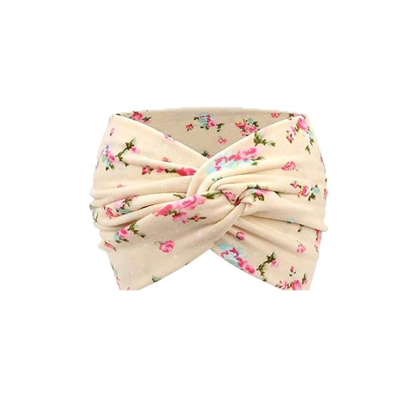 Printed Headband Sports Running Bohemian Face Wash Makeup Hair Cross Wide-brimmed Headband for Women