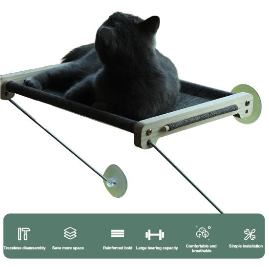 Opvouwbare Kattenhangmat met Sterk Draagvermogen Afneembare Zuignap Kattennest