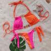 Baizi 2024 Crystal Diamond Strapped Bikini - European & American Sexy Patchwork Two-Piece Swimsuit