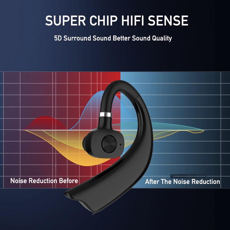 Bezdrátová sluchátka s jedním uchem Bluetooth Headset Bezdrátová obchodní sluchátka Vodotěsná sportovní sluchátka s mikrofonem