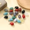 18mm Amethyst Agate Water Drop Pendant - Natural Crystal, Semi-precious Stone for DIY Necklace Accessories