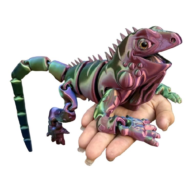 Artistic Lizards Figurine for Home Decors 3D Printed Gradient Color Articulated Flexible Joints Animal Ornament Party Gift