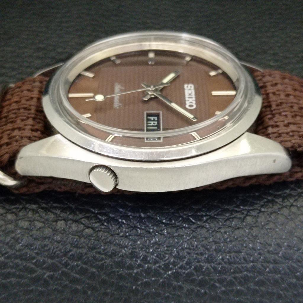 Seiko AUTOMATIC JAPAN 7S26A MENS VINTAGE BROWN COLOR DIAL WATCH A701390-5 R206a-a701390