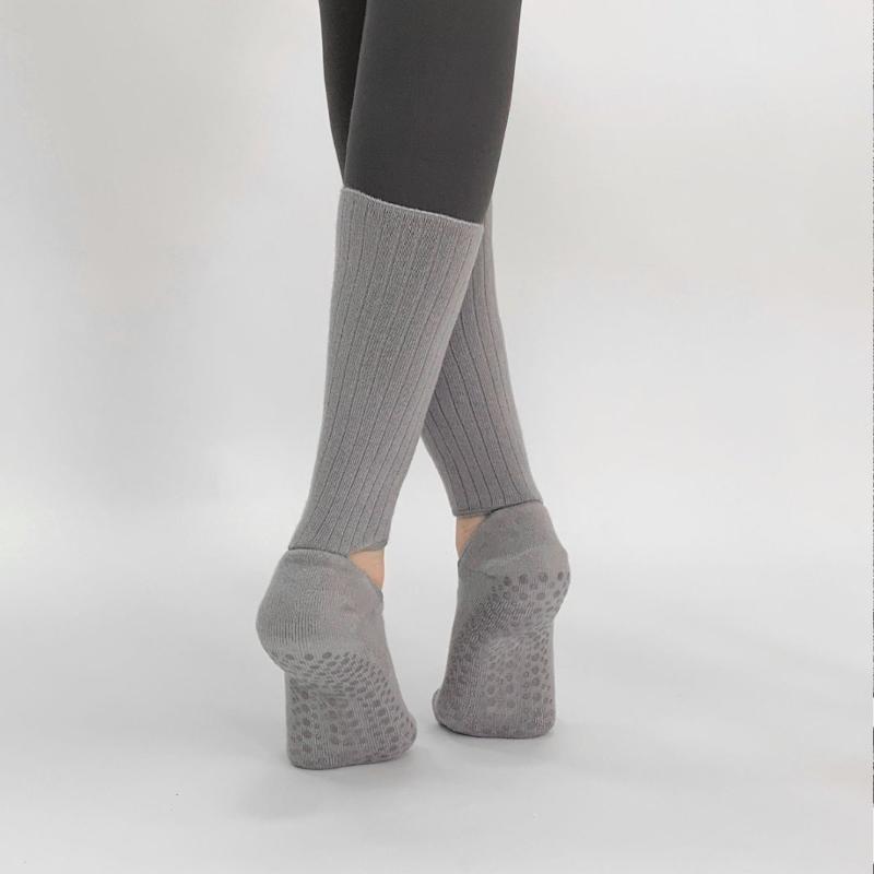1 Paar Harajuku Street Atmungsaktive Riemchen Griffsocken Baumwolle Pilates Socken Rutschfeste Griffe Schweißabsorbierend Yoga Socken