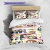 Anime Pattern Bedding Quilt Set Quilt Cover Pillowcase Home Decoration Birthday Gift (1 * Duvet Cover + 2 * Pillowcase, Without Core)