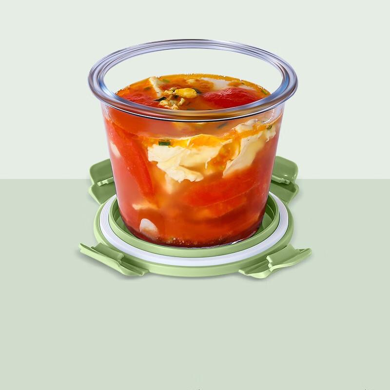 Huafufuxiang Round Borosilicate Glass Food Container