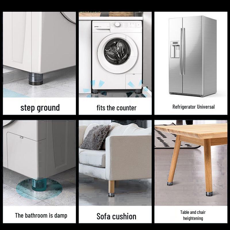 Anti-slip Heightening Pads for Washing Machines, Refrigerators, and Furniture - Shock Absorption & Waterproof Mats