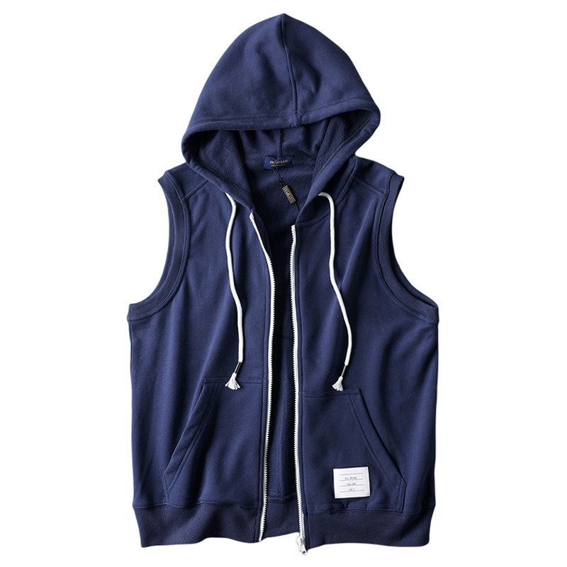 Sleeveless Hoodie Men's Fashion Brand American Vest Vest Foreign Trade Export Original Overplus Order Men's Clothing Knit Cardigan Vest