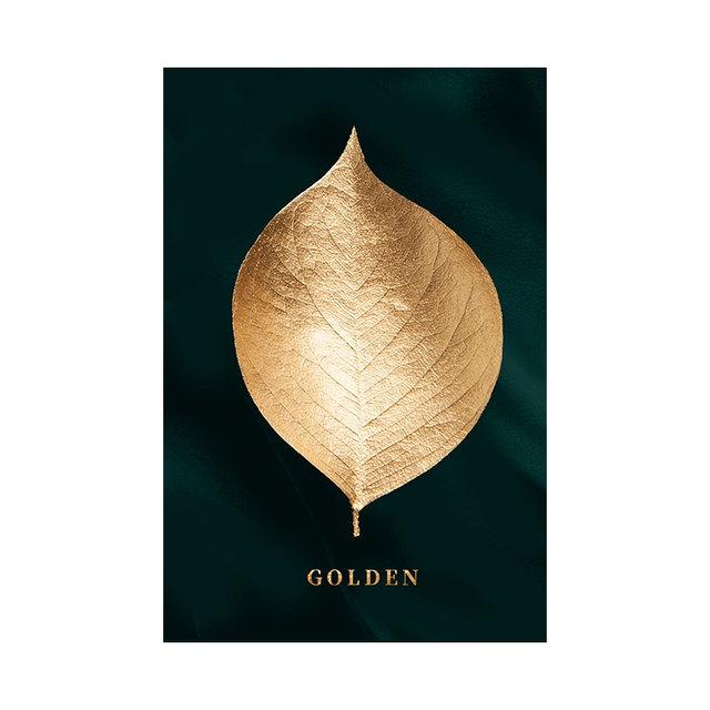 

Современные золотые листья, зеленые растения, картина, постер, печать на холсте, картина, настенная живопись, проход для гостиной, домашний декор, украшение куадрос 21cm×30cm NoFrame