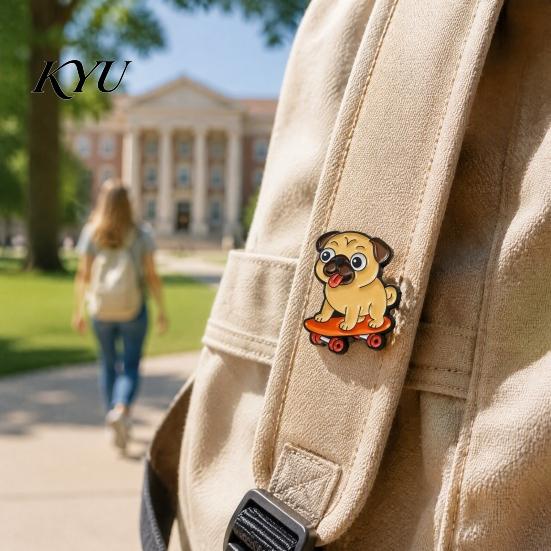 Pet Theme Brooch Cartoon Dog Enamel Brooch, Alloy Puppy Lapel Pin for Men Women, Pins Decorative Badge Clothes Bag Hat Scarf Suits Women