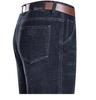 Hengyuanxiang Men's High Waist Elastic Jeans - Spring/Autumn Business Casual Straight Leg Pants