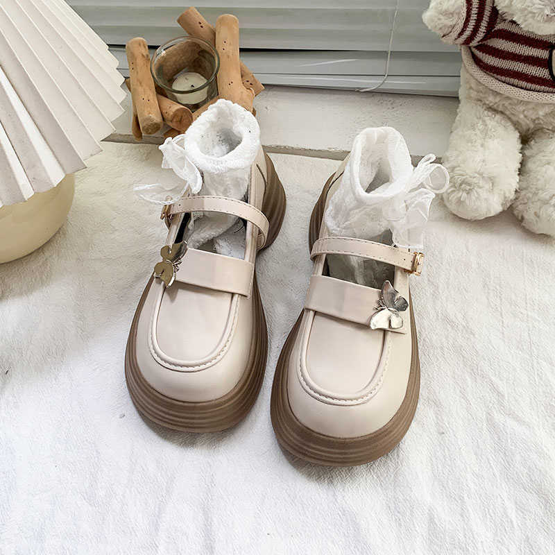 Sweet and cool Mary Jane shoes women's 2025 autumn platform retro loafers versatile jk British college style small leather shoes