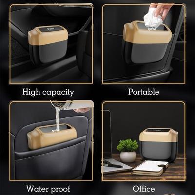 XA6H Small Car Trash Can Bin with Lid and Trash Bags,Car Trash Can Bin,Car Garbage Trash Can Storage Box