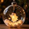 Dropshipping HQ New Halloween Glowing Transparent Sphere Decoration 8cm Cartoon Plastic Hot-Selling Christmas Ball Novelty Gifts
