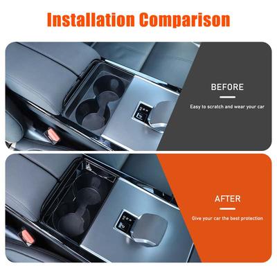 Car Center Console Water Cup Holder Frame Trim Stickers For Land Rover Range Rover VELAR Evoque 2024 2025 Interior Accessories