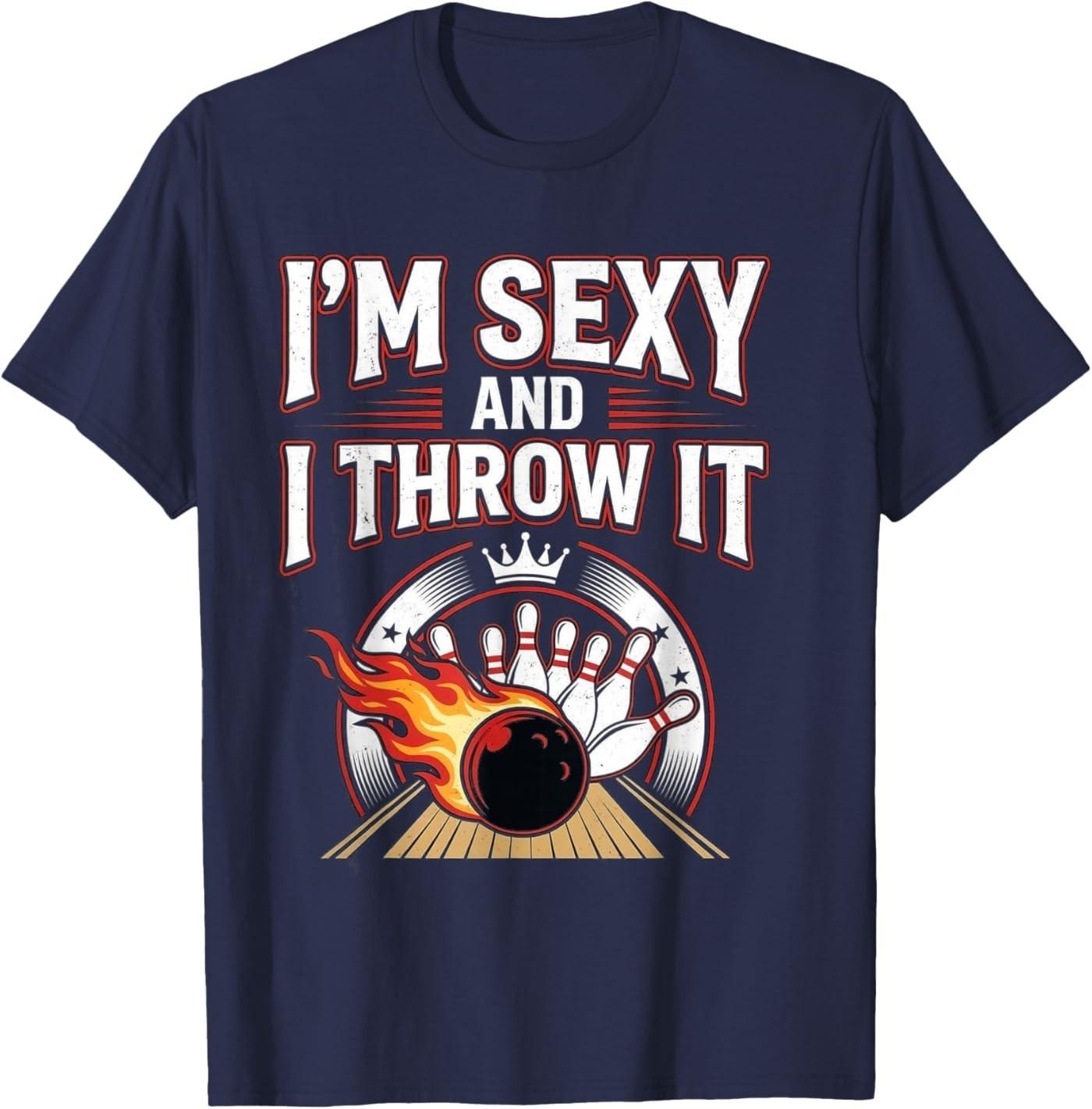 

Sexy and I Throw It Funny Women s Bowling T-Shirt 5XL різнокольоровий