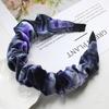 Lystrfac Solid Color Slik Padded Pleated Hairband for Women Fashion Scrunchy Headband Retro Hair Loop Female Hair Accessories
