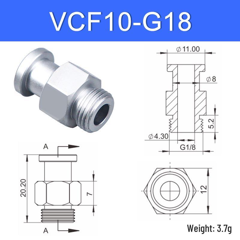 Vacuum Suction Cup Connector VM-G1 Threaded Barb Pneumatic Nozzle Adapter