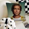 Actor Brad Pitt Pillow Case Fashion Square Pillowcase Bedroom Sofa Room Ins Decoration Leisure