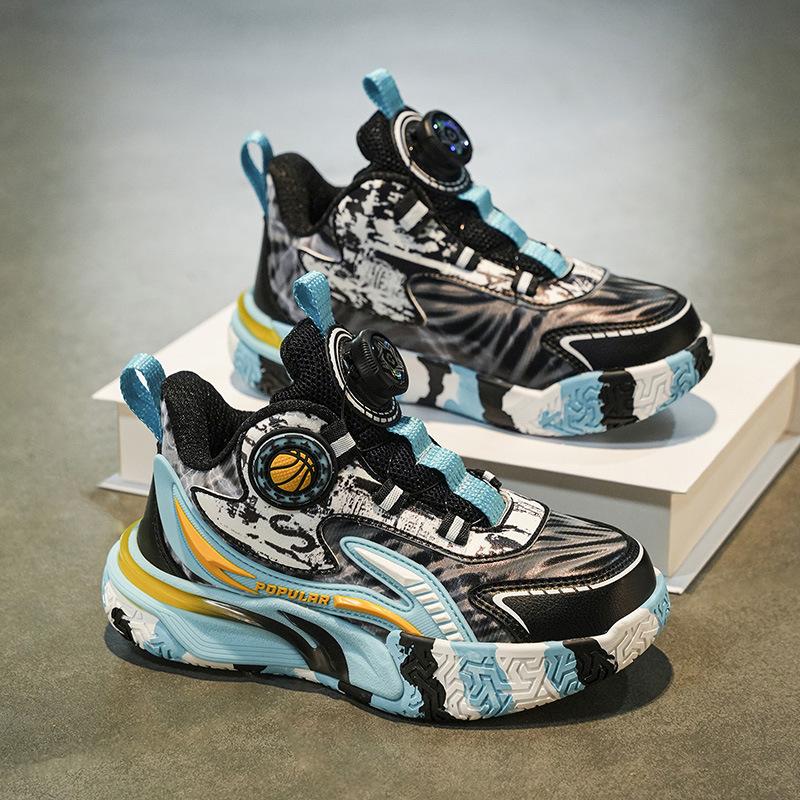 

2025 весенне-осенняя обувь для мальчиков камуфляж пламя спорт низкий верх подиум уличный реальный бой баскетбольные кроссовки 40