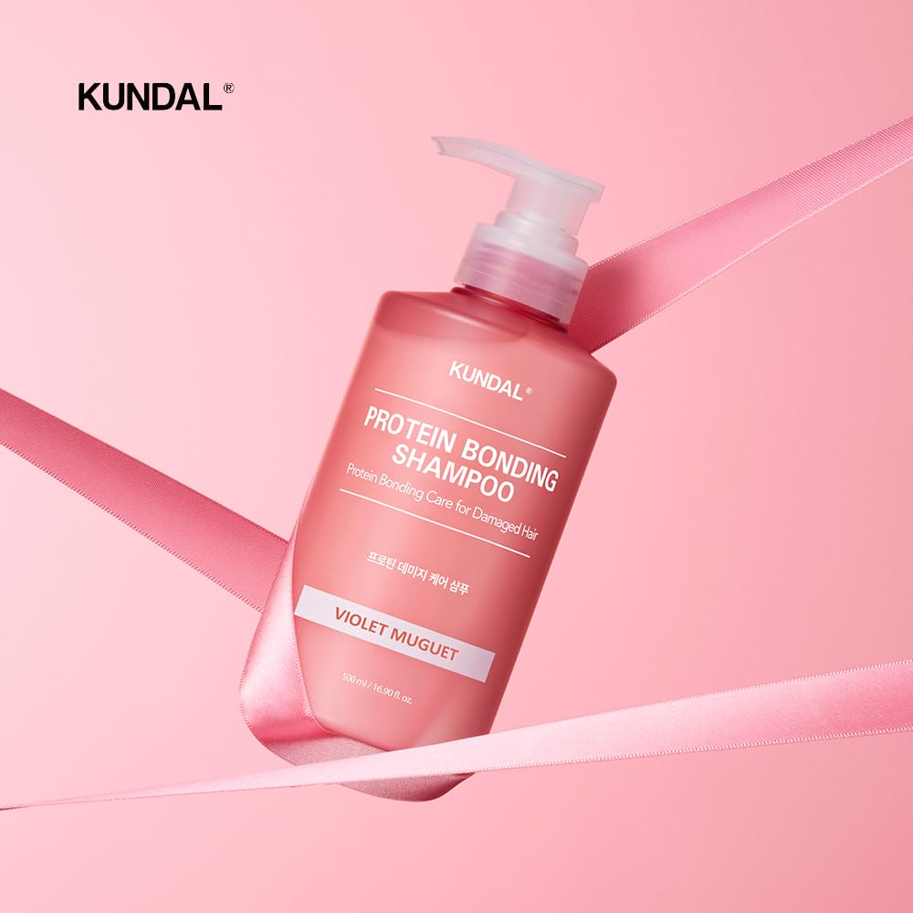 KUNDAL Damage Care Shampoo 500ml (Bottle) #LeatherIris #Protein #DamagedHair #SplitEndsCare #Moisturizing #FragranceShampoo