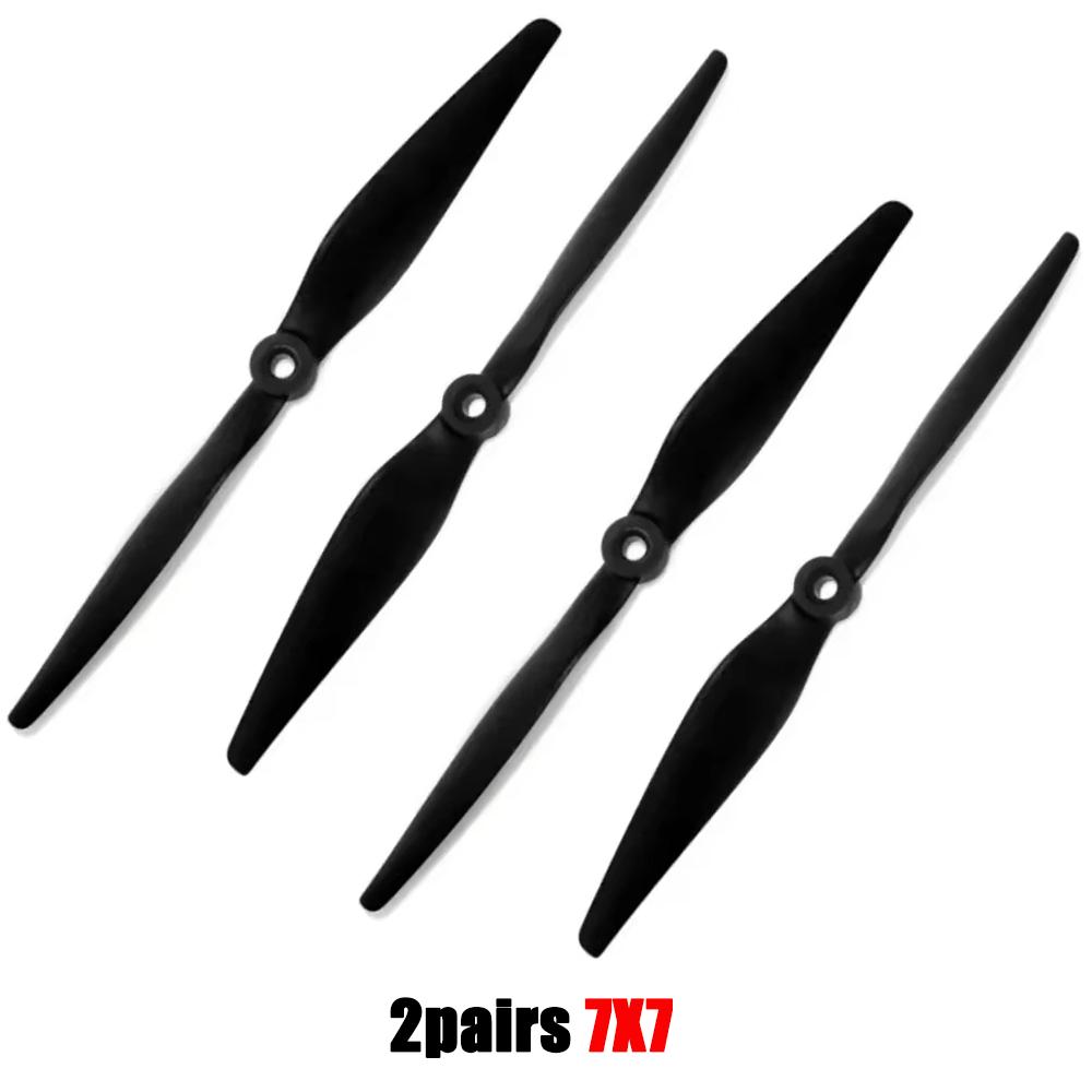 2Pair HQProp 7X12 7X9 7X10 7X7 7X6 7X5 CW/CCW 2-blade Propeller Thin Electric Prop Reinforced Nylon Prop for 7 Inch RC Airplanes