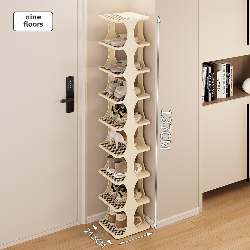

Компактная полка для обуви — идеально подходит для небольших помещений и узких проходов — многоуровневый шкаф для хранения обуви для дома, офиса или общежития Nine Layers жёлтый