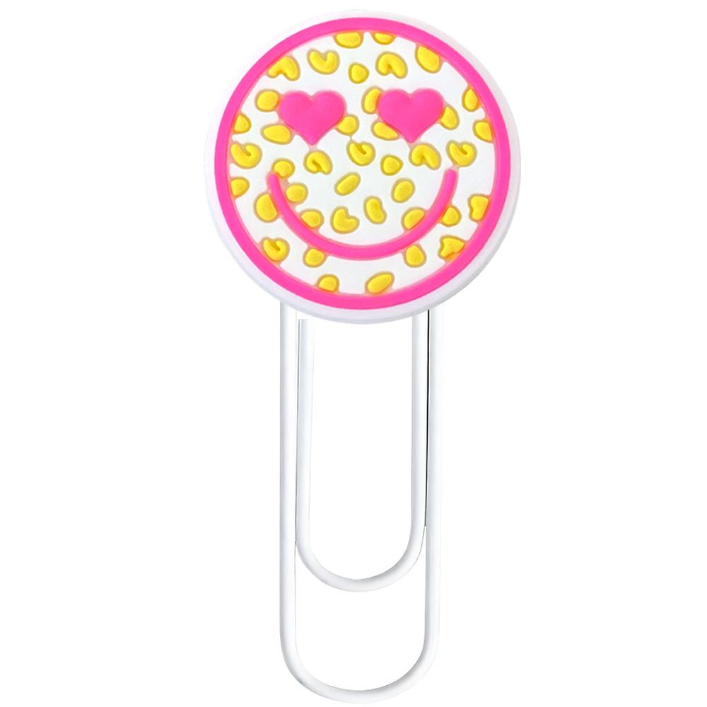 Cute Pink U-Shaped Paperclip Bookmark - Large Cartoon Office Supplies