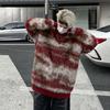 Unisex Retro Faux Mink Fur Knit Sweater Cardigan: Cozy, Loose, Round Neck Outerwear for Autumn and Winter