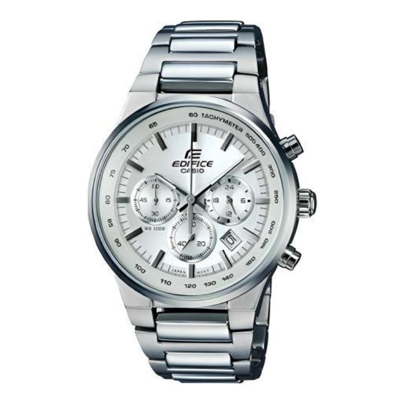 

Casio EDIFICE Simple Casual Fashion Quartz Movement Stainless Steel Strap Japanese and Korean Watch Men s Watch White Dial EF-500BP-7A білий
