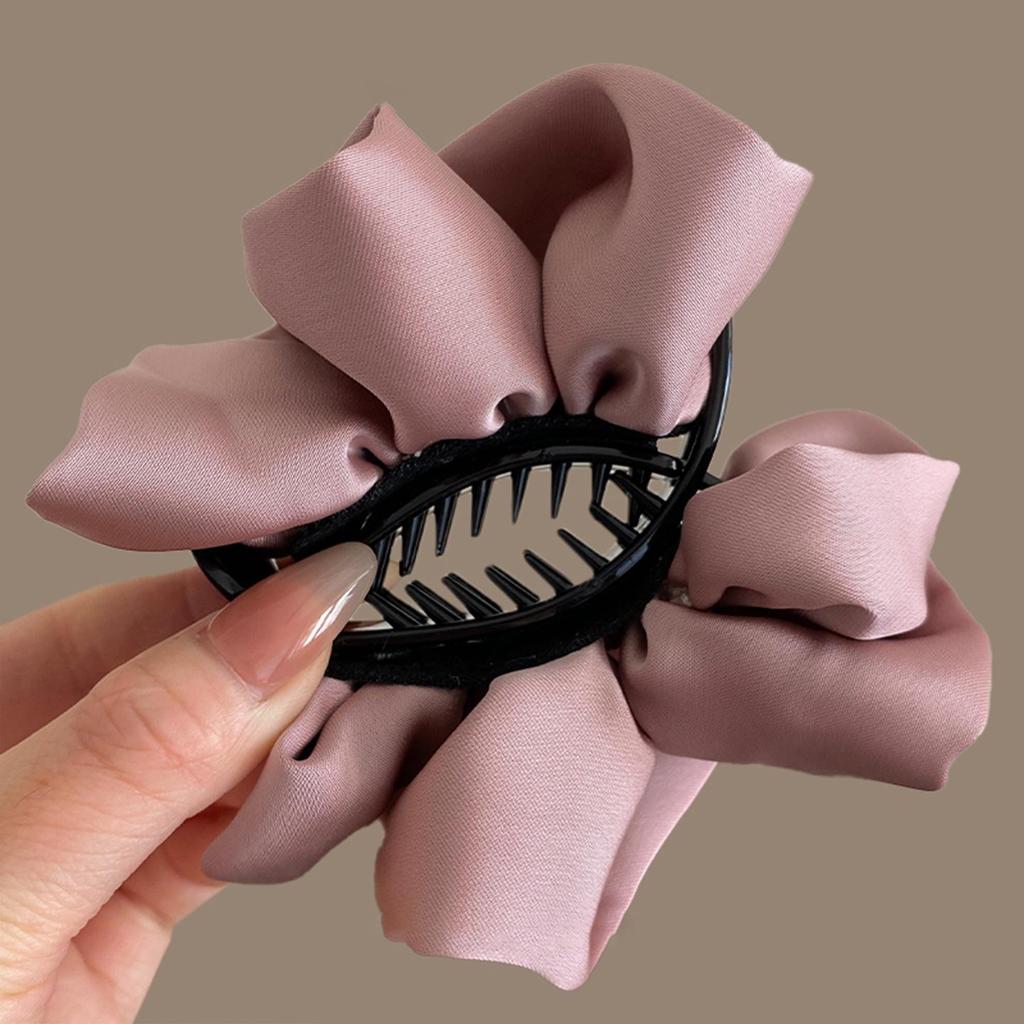 Elegant Satin Pleated Hair Clip: Enhances Volume for Ponytails & Buns, Stylish New Hair Accessory for Women