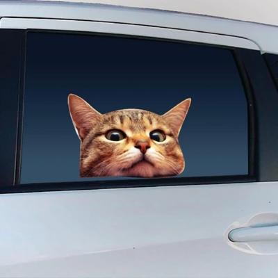 Cute Cat Window Vinyl Decal 5"x3.5" (Set of 2) Waterproof Car Truck SUV Laptop Glass Wall Indoor Outdoor | #AZ142
