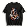 Gangster Tiger Dollar Print Streetwear Loose Casual Short Sleeve Tee Pure Cotton T-shirt