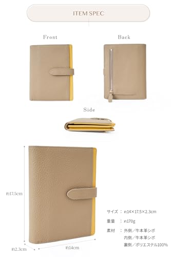 [GRAV] (Genuine Leather) Lucky Mother and Child Health Handbook Case/Medication Book Cover | Fits A6 and S Sizes | Large Capacity, Lightweight, and An