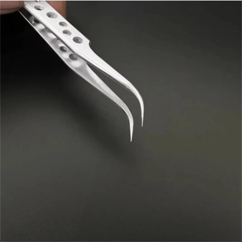 Electronic Anti-static Bending Industrial Tweezers, Straight-pointed Precision Stainless Steel Pliers, DIY Hand Tools