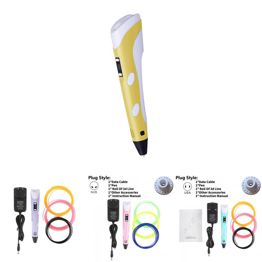 3d Drawing Pen With Pvc Sketchpad And Scissor For Children Art Gift