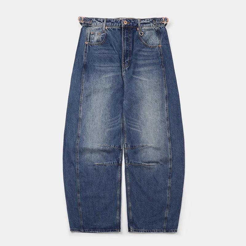 

Korean Badblood BCAC Series Slimming Wide-Leg Jeans: Women’s Niche Long Pants S темно-синий