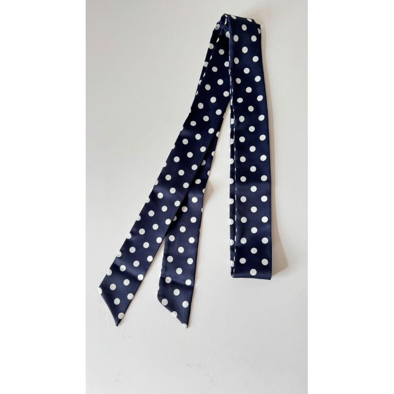 Millennium Spice Girl Style Thin Long Silk Scarf Neck Ribbon Retro Leopard Print Silk Scarf Long High-End Ribbon Headband